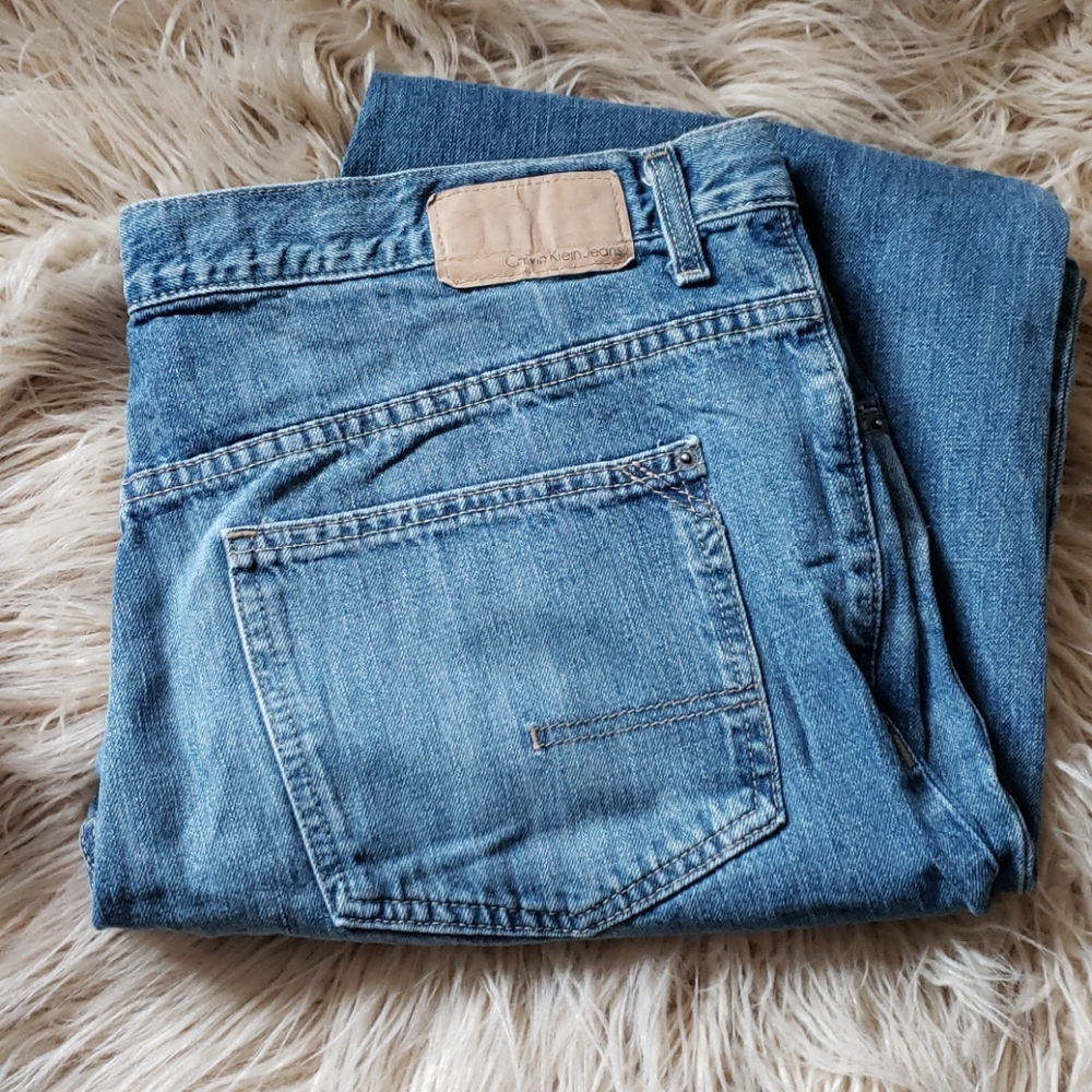 Mens Calvin Klein Jeans Relaxed Straight leg 38x33